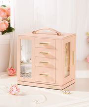 Yorbay Schmuckkästchen mit 360° Drehung, Klarem Schaufenster und 9 Schubladen - SL008-C150 - 24 - Yorbay.de