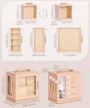 Yorbay Schmuckkästchen mit 360° Drehung, Klarem Schaufenster und 9 Schubladen - SL008-C150 - 22 - Yorbay.de