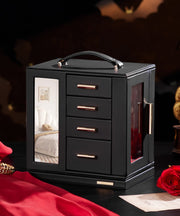 Yorbay Schmuckkästchen mit 360° Drehung, Klarem Schaufenster und 9 Schubladen - SL008-C150 - 33 - Yorbay.de