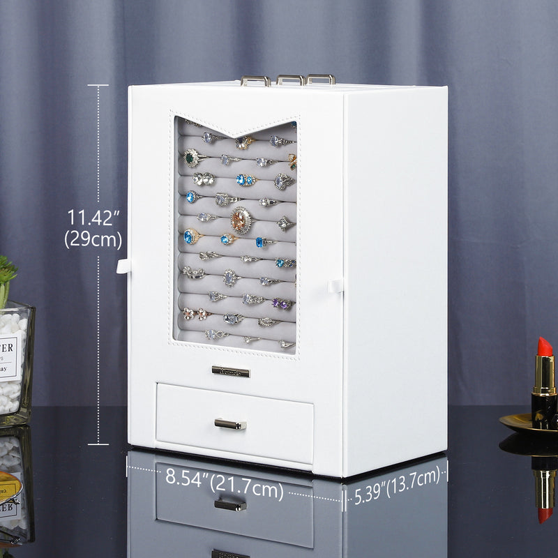 Yorbay Schmuckkästchen mit Glasfenster & Schubladen - B77 - 3 - Yorbay.de