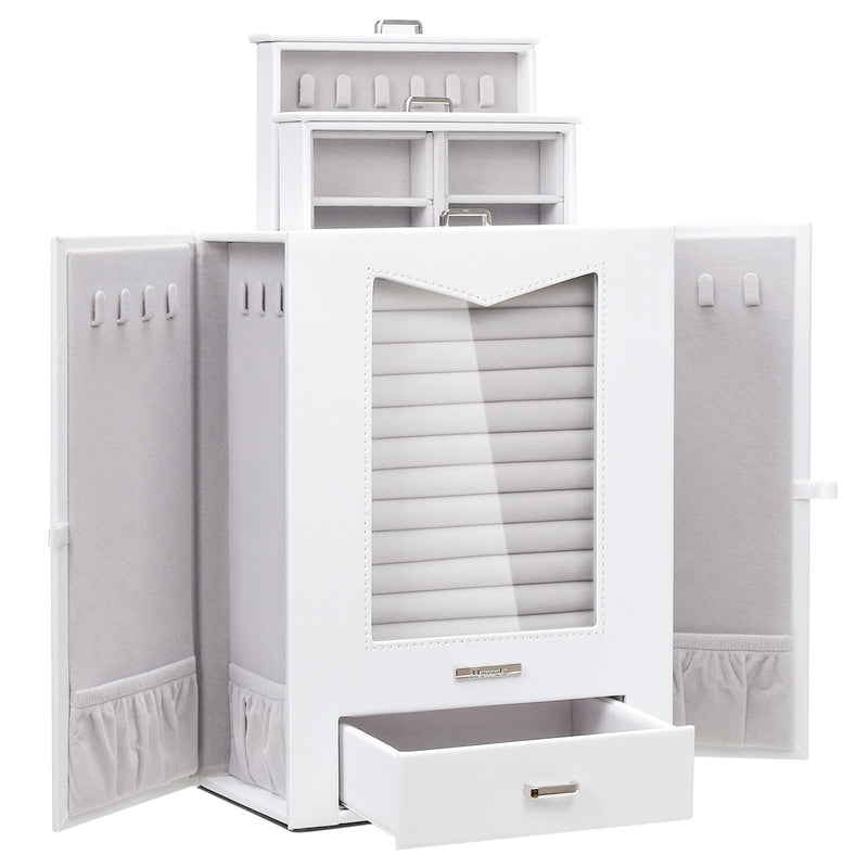 Yorbay Schmuckkästchen mit Glasfenster & Schubladen - B77 - 10 - Yorbay.de