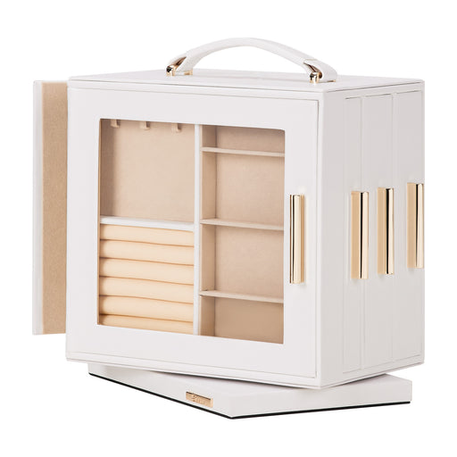 Yorbay Schmuckkästchen mit 360° Drehung, Klarem Schaufenster und 9 Schubladen - SL008-C144 - 1 - Yorbay.de