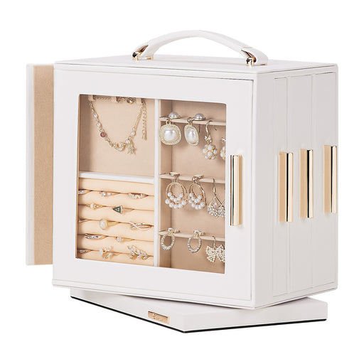Yorbay Schmuckkästchen mit 360° Drehung, Klarem Schaufenster und 9 Schubladen - SL008-C144 - 8 - Yorbay.de