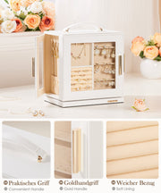 Yorbay Schmuckkästchen mit 360° Drehung, Klarem Schaufenster und 9 Schubladen - SL008-C144 - 6 - Yorbay.de