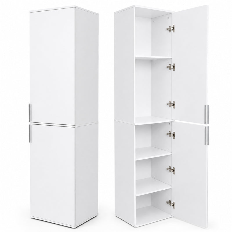 Yorbay Schmaler Hochschrank mit 2 Türen & 5 Fächern, 184 cm hoch
