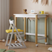 Schreibtisch mit Rollen, 80 x 43,5 x 74,5 cm - YB - WF324719WAA - 7 - Yorbay.de