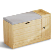 Yorbay Schuhbank mit Stauraum und Sitzkissen, 80 × 30 × 50 cm - YW003-D070 - 1 - Yorbay.de
