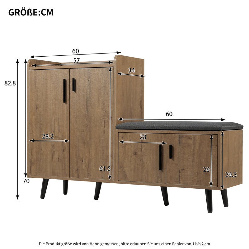 Schuhschrank mit Sitzfläche - YB - N657P242917N - 3 - Yorbay.de