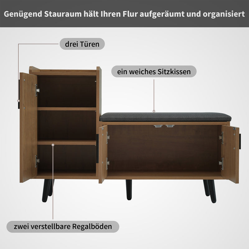 Schuhbank mit Türen und Sitzfläche 3 - Yorbay.de