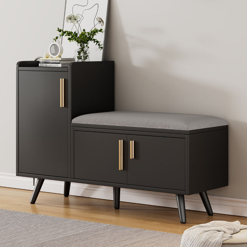 Schuhbank mit Türen und Sitzfläche - YB-WF318094AAA - 13 - Yorbay.de