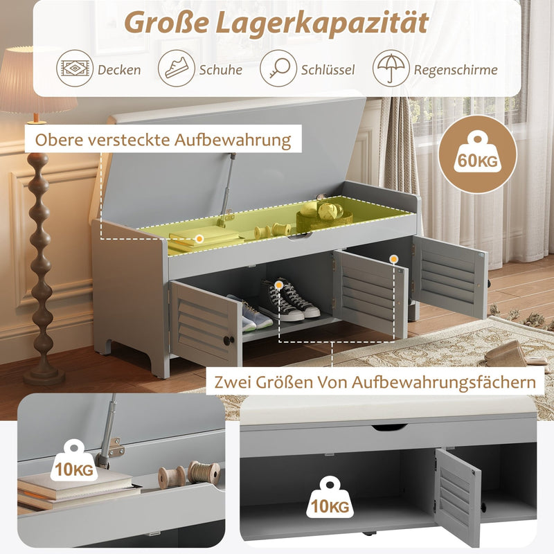 Schuhbank mit Sitzfläche und Stauraum - YB - N651P243031E - 6 - Yorbay.de