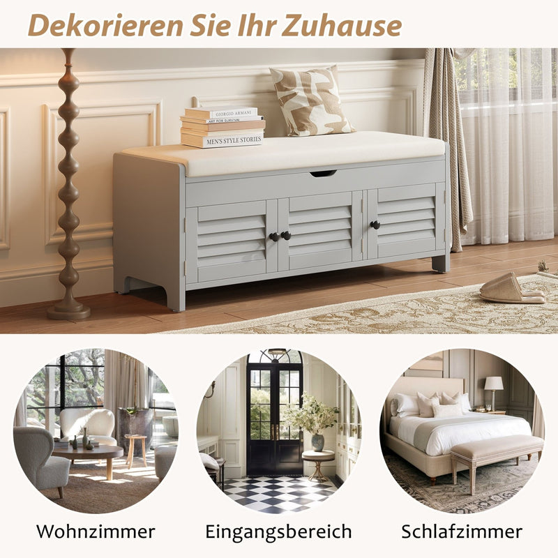 Schuhbank mit Sitzfläche und Stauraum - YB - N651P243031E - 7 - Yorbay.de