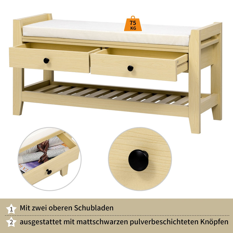 Schuhbank mit Sitzfläche & Stauraum - YB - N651P243030N - 4 - Yorbay.de