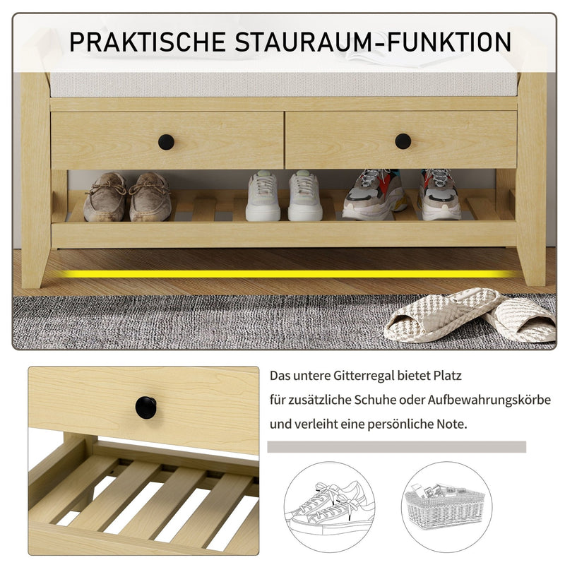 Schuhbank mit Sitzfläche & Stauraum - YB - N651P243030N - 5 - Yorbay.de