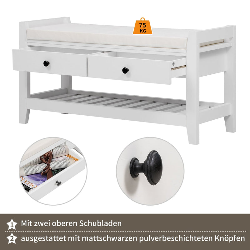 Schuhbank mit Sitzfläche & Stauraum - YB - N651P243030K - 12 - Yorbay.de