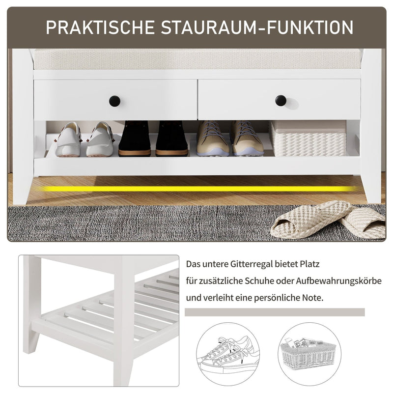 Schuhbank mit Sitzfläche & Stauraum - YB - N651P243030K - 13 - Yorbay.de