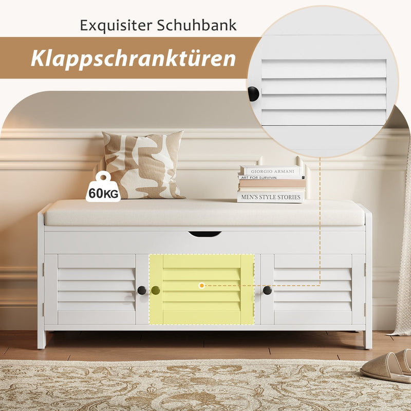 Schuhbank mit Sitzfläche und Stauraum - YB - N651P243031E - 10 - Yorbay.de