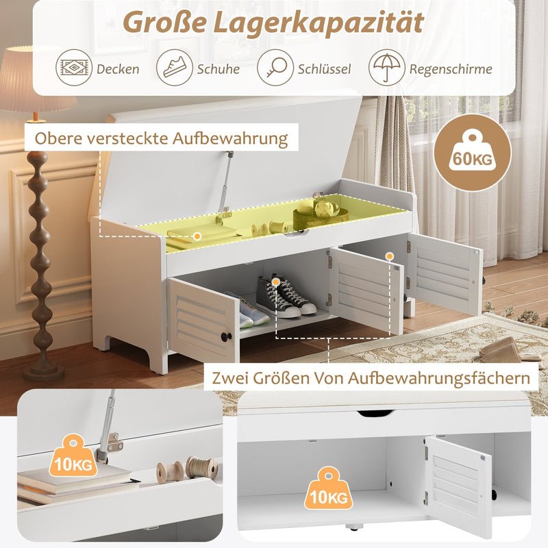 Schuhbank mit Sitzfläche und Stauraum - YB - N651P243031E - 12 - Yorbay.de