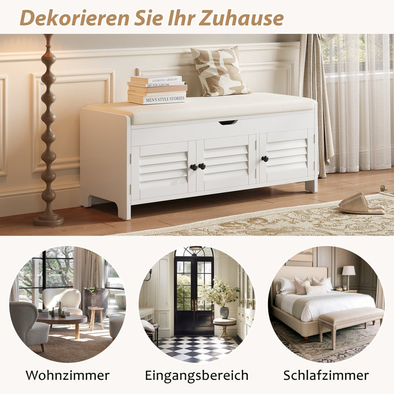 Schuhbank mit Sitzfläche und Stauraum - YB - N651P243031E - 13 - Yorbay.de