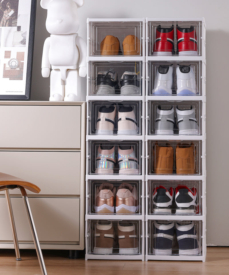 Yorbay faltbarer Schuhschrank mit 6 Schuhboxen, weiß - YB054 - W021 - 8 - Yorbay.de