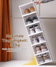 Yorbay faltbarer Schuhschrank mit 6 Schuhboxen, weiß - YB054 - W021 - 5 - Yorbay.de