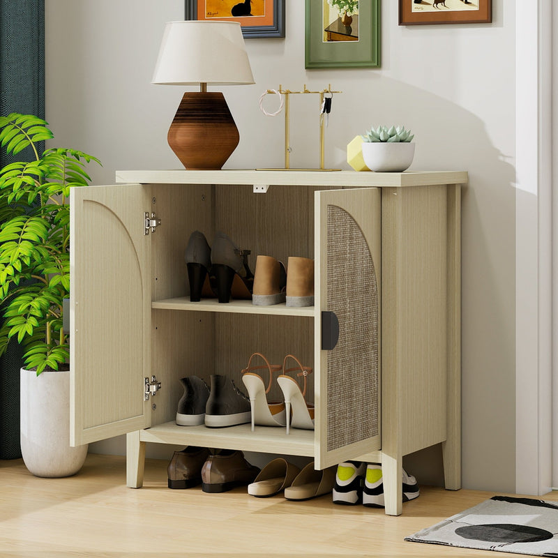 Schuhschrank mit Türen, verstellbaren Regalböden, 80 x 40 x 80,5 cm - YB - W1441P269145 - 8 - Yorbay.de