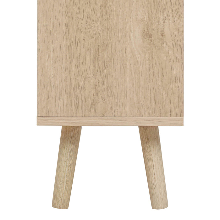 Schuhschrank mit 3 Ebenen & Streifendesign, 60 x 24 x 121 cm - YB - W1441P269070 - 8 - Yorbay.de