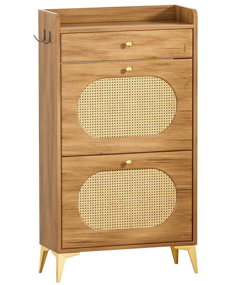 Yorbay Schuhschrank mit 2 Klappen, Schublade und Haken - YW028-D100 - 1 - Yorbay.de