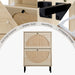 Schuhschrank mit 2 Rattantüren & 2 Ebenen, 87 x 17 x 60 cm - YB - W144163508 - 5 - Yorbay.de