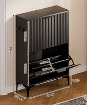 Yorbay Schuhschrank mit 2 Klappen für bis zu 12 Paar Schuhe, 94 x 60 x 23,5 cm - YW001-D067 - 10 - Yorbay.de