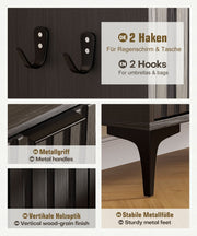 Yorbay Schuhschrank mit 2 Klappen für bis zu 12 Paar Schuhe, 94 x 60 x 23,5 cm - YW001-D067 - 11 - Yorbay.de