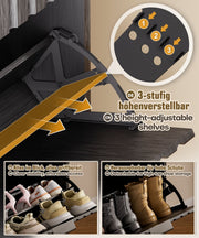 Yorbay Schuhschrank mit 2 Klappen für bis zu 12 Paar Schuhe, 94 x 60 x 23,5 cm - YW001-D067 - 12 - Yorbay.de
