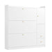 Schuhschrank mit 3 Klappen & Sitzbank, 119 x 24 x 122 cm - YB - N657P24674142W - 1 - Yorbay.de