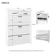 Schuhschrank mit drehbaren Klappen & 2 Schubladen, 80 x 23,5 x 120 cm - YB - RN3190867AAW - 3 - Yorbay.de