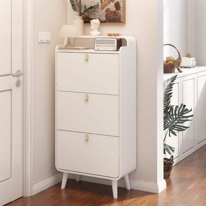 Schuhschrank mit 3 Klappbaren Schubladen, 133,7 x 29,5 x 63 cm - YB - T3143P261285 - 7 - Yorbay.de