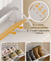 Yorbay Schuhschrank mit 2 Klappen für bis zu 12 Paar Schuhe, 94 x 60 x 23,5 cm - YW001-D066 - 5 - Yorbay.de