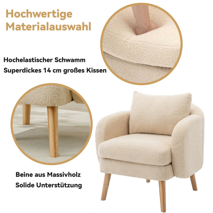 Teddy - Samt Sessel mit extra dickem Kissen, weicher Stoff, Massivholz - Beine - YB - WF311370AAA - 4 - Yorbay.de