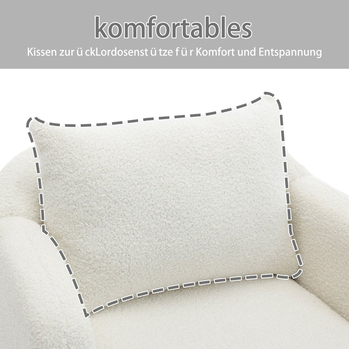 Teddy - Samt Sessel mit extra dickem Kissen, weicher Stoff, Massivholz - Beine - YB - WF311370AAW - 26 - Yorbay.de