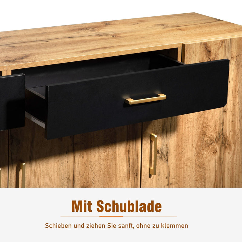 Sideboard mit 4 Türen und 2 Schubladen, 208 x 39.5 x 80 cm - YB - 297821827828EAA - 6 - Yorbay.de