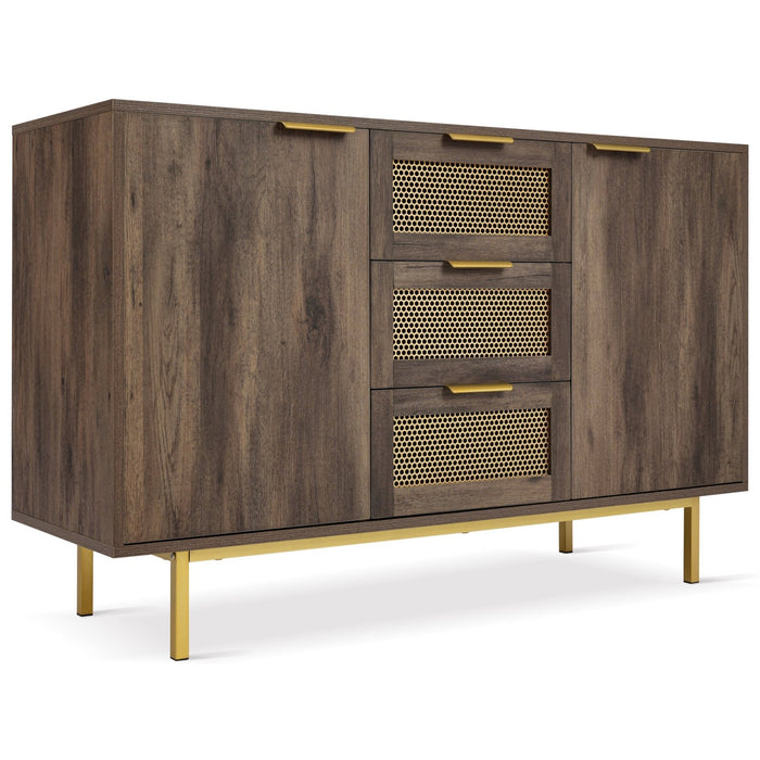 Sideboard mit 3 Schubladen und 2 Türen, 120 x 40 x 76 cm - YB - AB20577475D - 1 - Yorbay.de