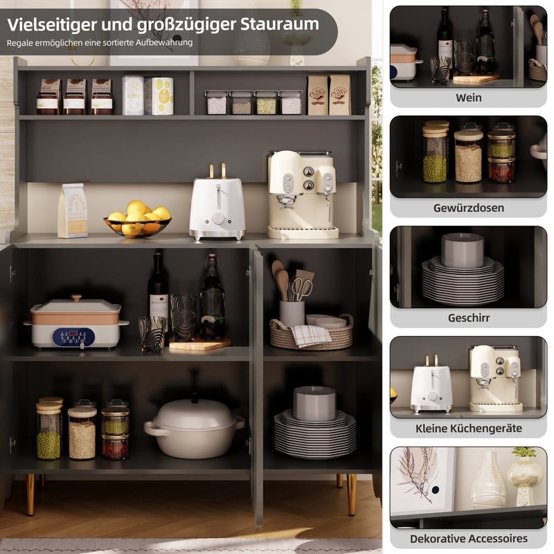 Sideboard für Küche und Essbereich, 120 x 40 x 151 cm - YB - N620P17537889AAG - 4 - Yorbay.de