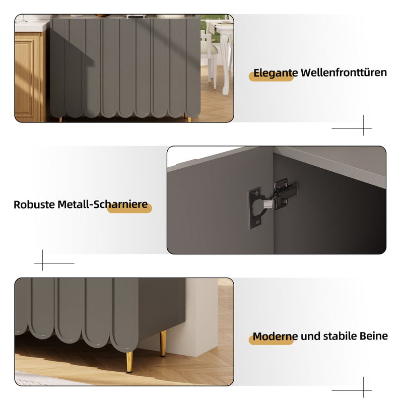 Sideboard für Küche und Essbereich, 120 x 40 x 151 cm - YB - N620P17537889AAG - 5 - Yorbay.de