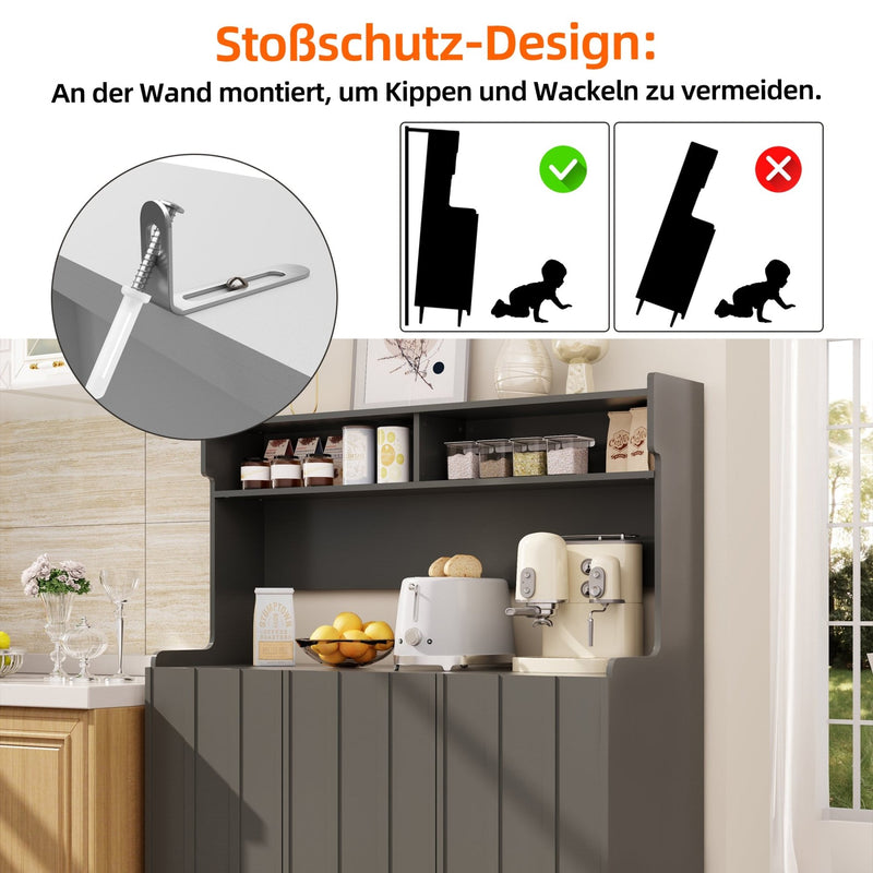 Sideboard für Küche und Essbereich, 120 x 40 x 151 cm - YB - N620P17537889AAG - 6 - Yorbay.de