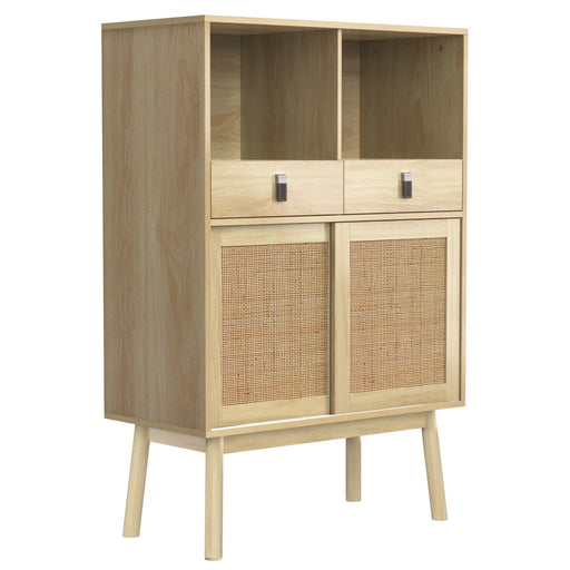 Sideboard mit Rattangeflecht, 80 x 39,5 x 120 cm - YB - N621P221082O - 1 - Yorbay.de