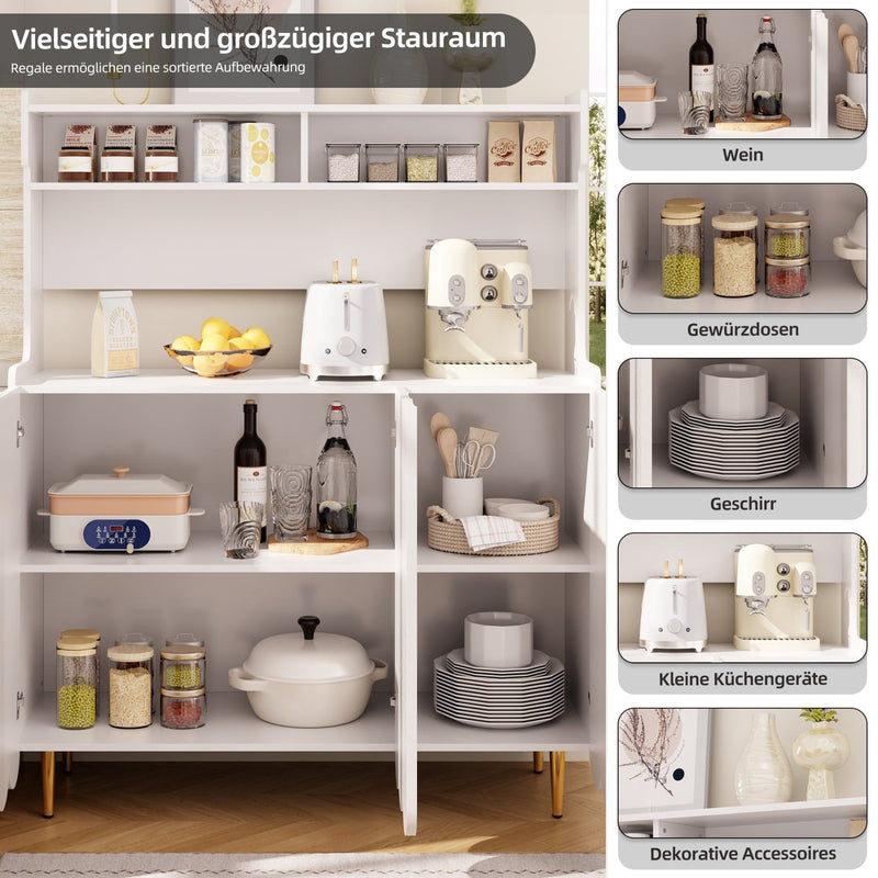 Sideboard für Küche und Essbereich, 120 x 40 x 151 cm - YB - N620P17537889AAW - 13 - Yorbay.de