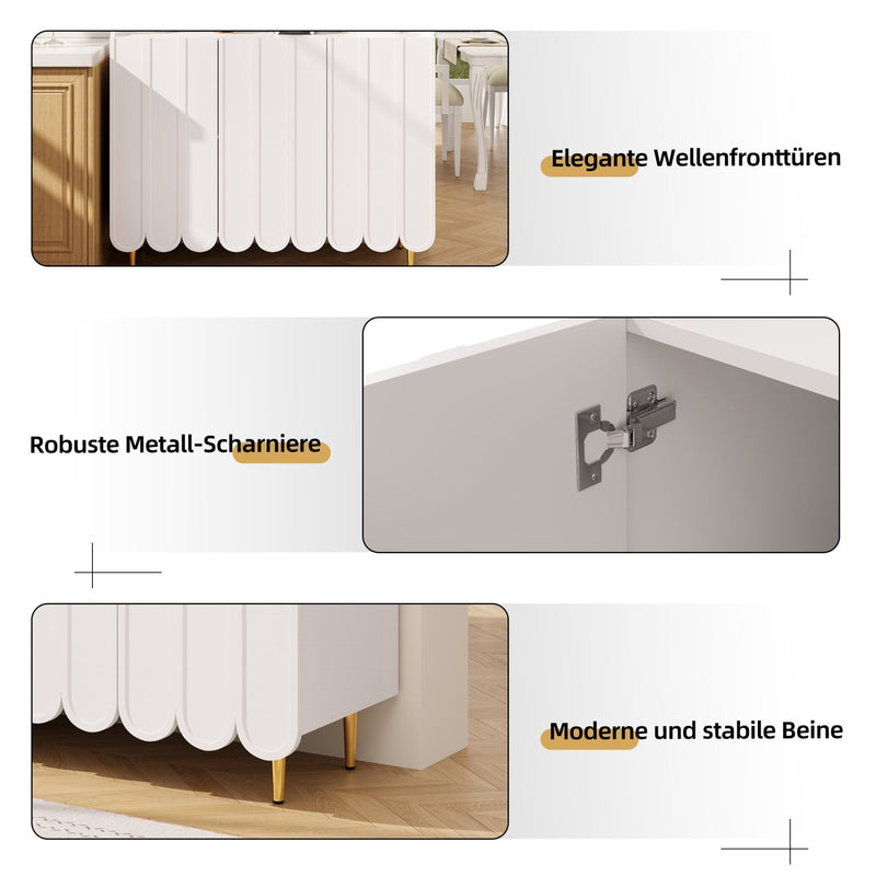 Sideboard für Küche und Essbereich, 120 x 40 x 151 cm - YB - N620P17537889AAW - 14 - Yorbay.de
