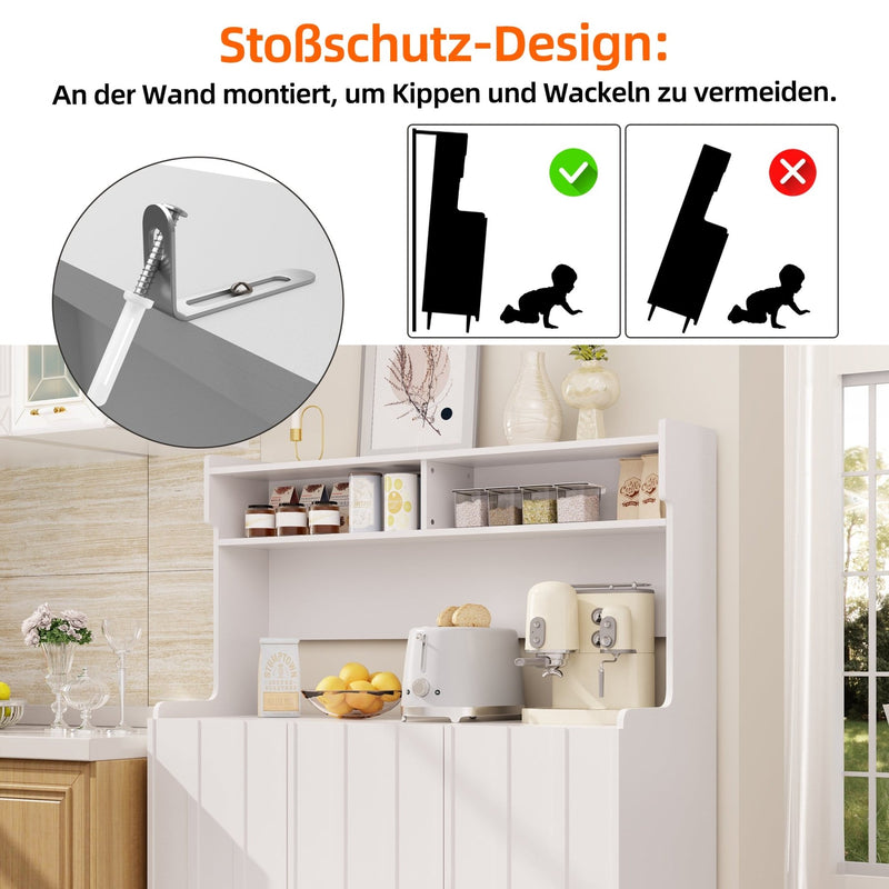 Sideboard für Küche und Essbereich, 120 x 40 x 151 cm - YB - N620P17537889AAW - 15 - Yorbay.de