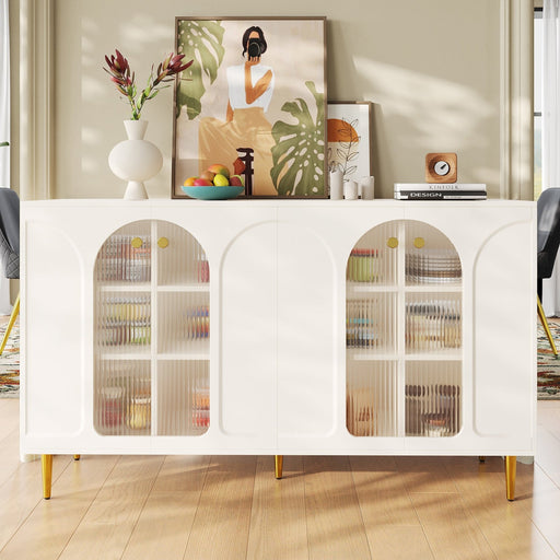 Modernes und schlichtes Sideboard mit Glastüren - YB - N620P20641516K - 2 - Yorbay.de