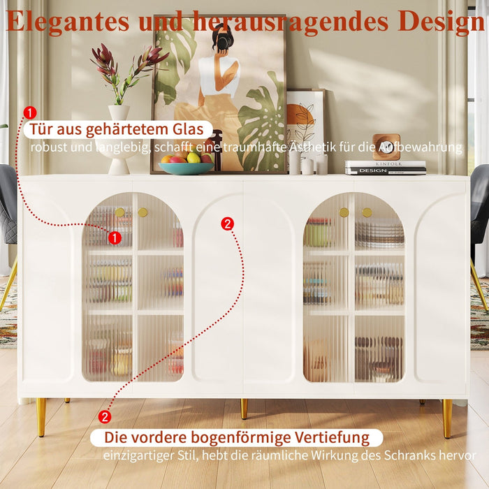 Modernes und schlichtes Sideboard mit Glastüren - YB - N620P20641516K - 7 - Yorbay.de