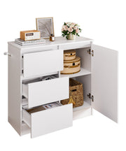 Yorbay Sideboard mit 3 Schubladen und Tür, 80,5 x 35 x 79 cm - YW011-D079 - 10 - Yorbay.de